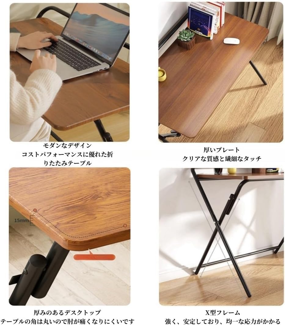 Amazon.co.jp: Folding Desk, Office, Work Table, Computer Desk