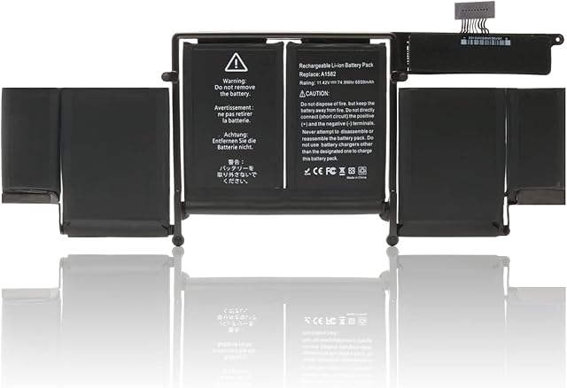 A1582 A1502 Battery, Replacement Battery for MacBook Pro Retina 13 Inch Early 2015 Mid 2014 Late 2013, Fits A1493 11.42V/74.9Wh