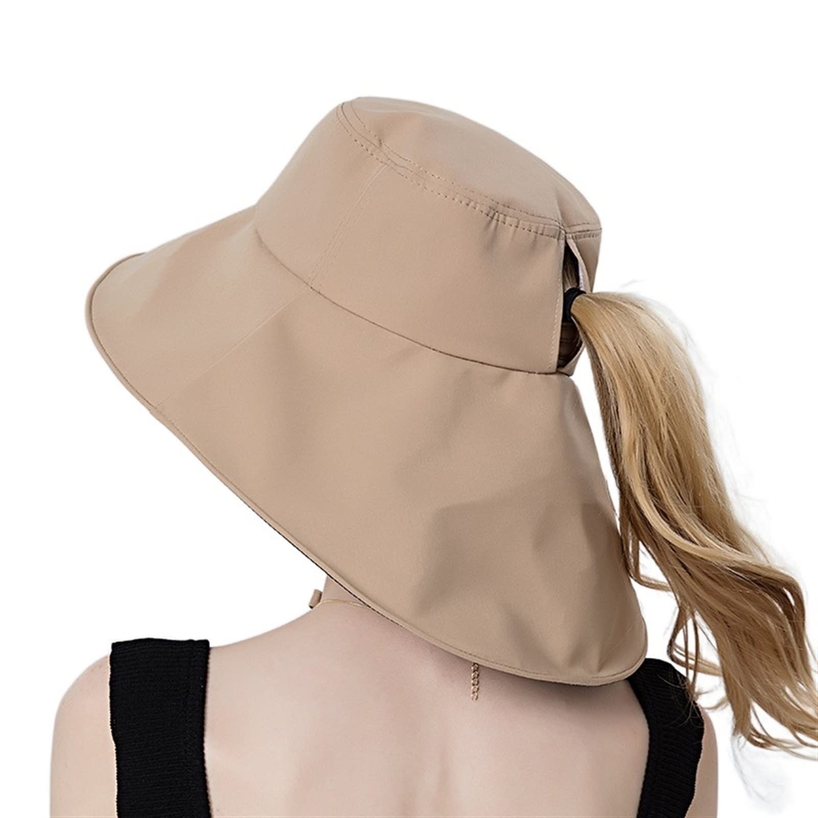 Chapeau de soleil grand bord anti-UV tissu coton respirant et ajustable