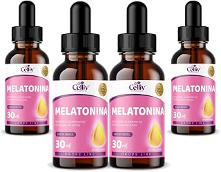 4x Melatonina em Gotas Sabor Menta (210mcg por gota) 30ml Celliv