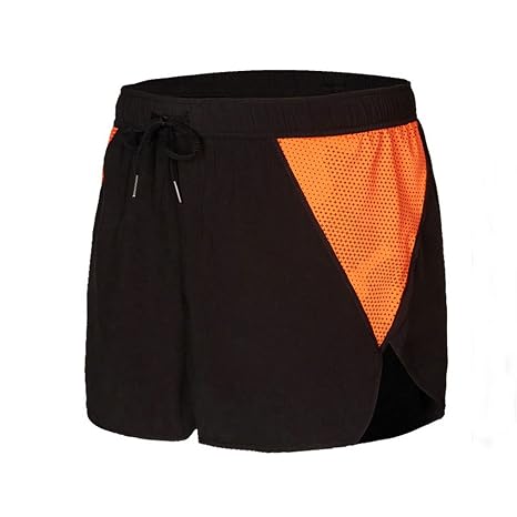 شورت للرجال من سمليسنيو، شورت رياضي للتدريب على الماراثون والجري سريع الجفاف للياقة البدنية والشاطئ وصالة الالعاب الرياضية (اللون: برتقالي، المقاس: XX