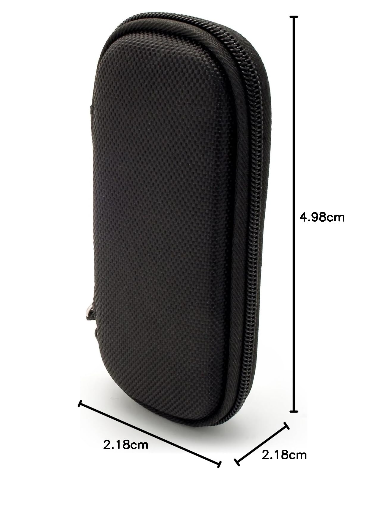 iGadgitz U6584 Negro EVA Funda de Transporte Estuche Zip Bolsa Compatible con Grabadora De Voz Digital (Dimensiones Internas : 125x50x22mm)