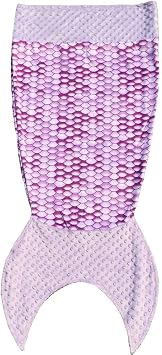 Girls Scales Dot Velboa Mermaid Tail Blanket Large - 59", Purple