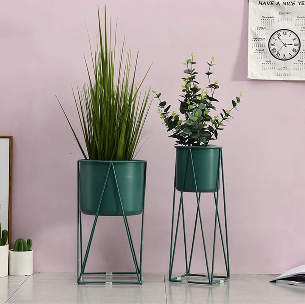 Iron Flower Pot Stand Garden Patio Plant Rack Balcony Decoration Display Holder Outdoor/Indoor Living Room Metal Bonsai Rack(White,Large)