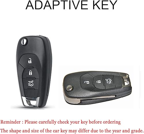 Miniatura 2 de HIBEYO Funda para llavero Chevrolet de TPU con tapa para Chevrolet Cruze Cross Aveo Malibu Onix Cobalt Captiva Spark Smart Remote Auto Key