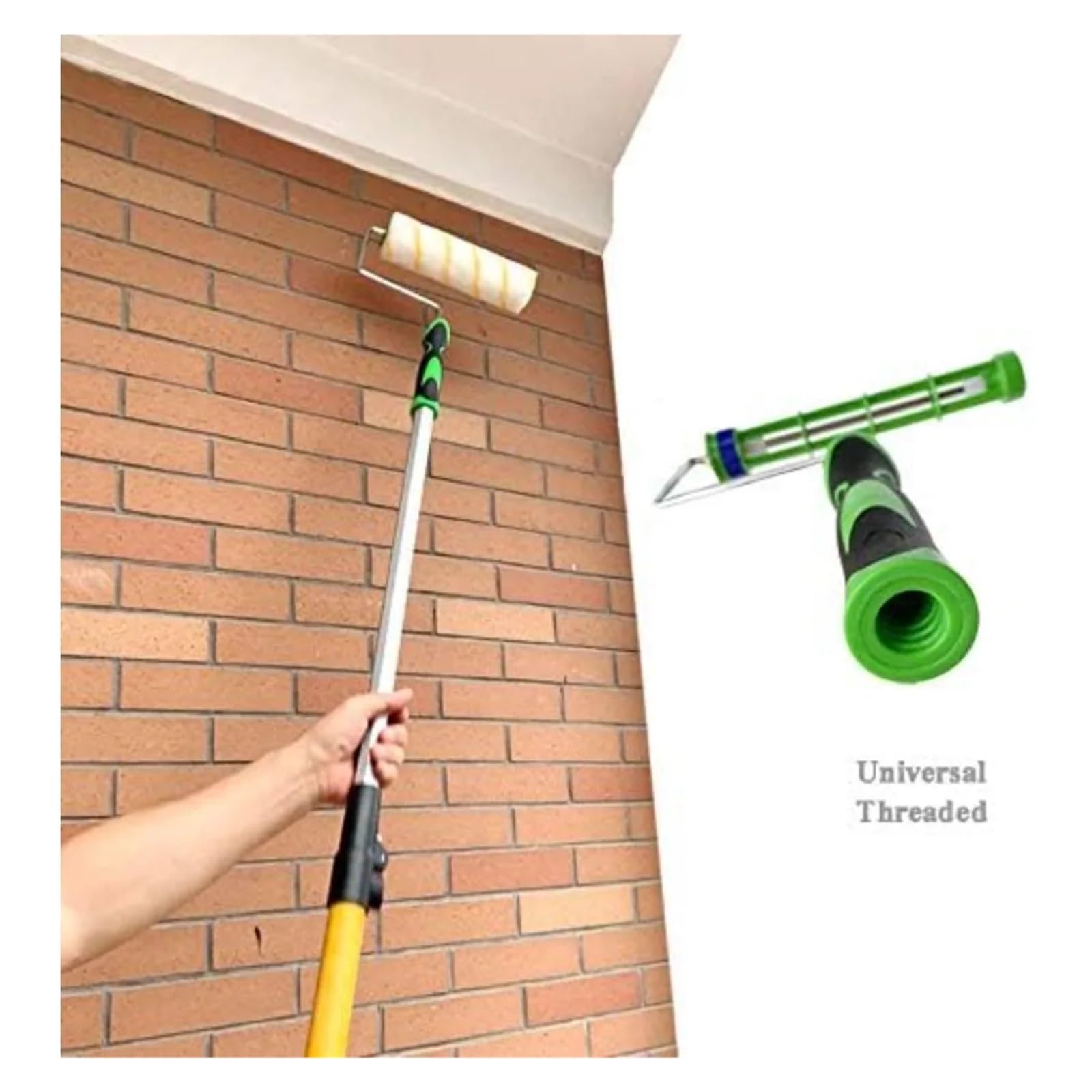 Rodillo Pintura Pared Marco de rodillo de pintura antideslizante de 9 pulgadas | Con mango de agarre suave, se adapta a cubiertas de núcleo estándar de 9 a 12 pulgadas