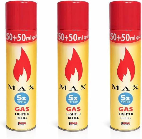 MAX Gas per Accendini 300 ml – Ricarica Universale Butano Alta Purezza – Per Accendini e Accendigas – Uso Casa e Outdoor - 4