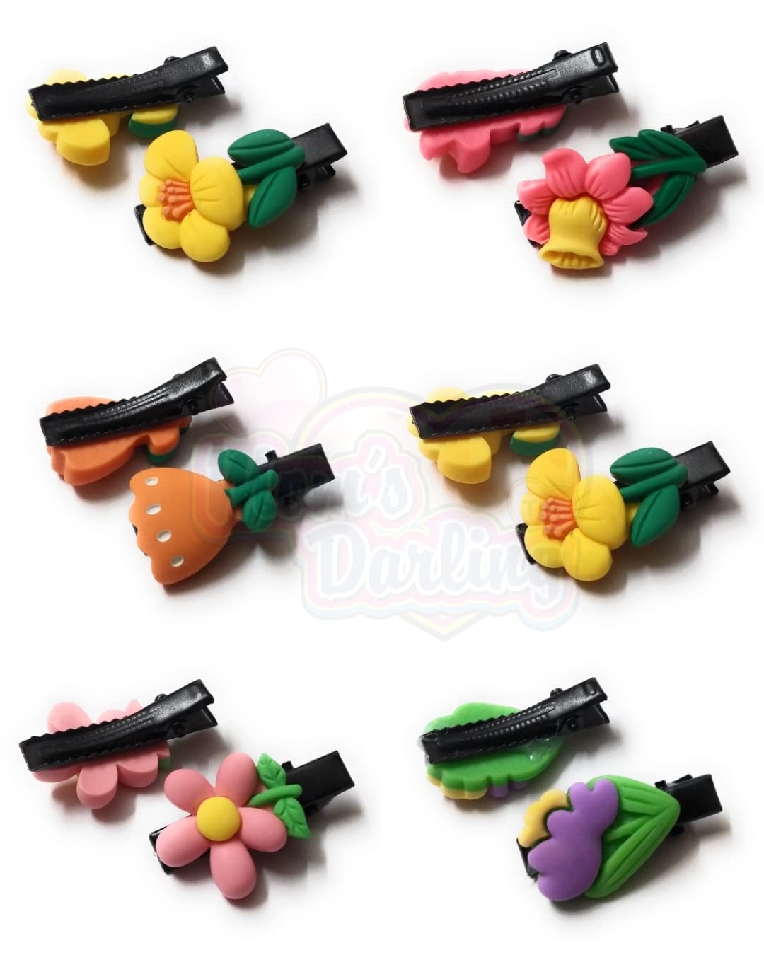 Moms Darling, Pack of 6 Pairs( 1 Pair of Each Design), Stylish Hair Clips For Baby Girls | Hair Accessories For Girls Kids | Hair Pins For Girls | Alligator Clips | Multicolor. (B09QLSWTQQ) Amazon Price History, Amazon Price Tracker