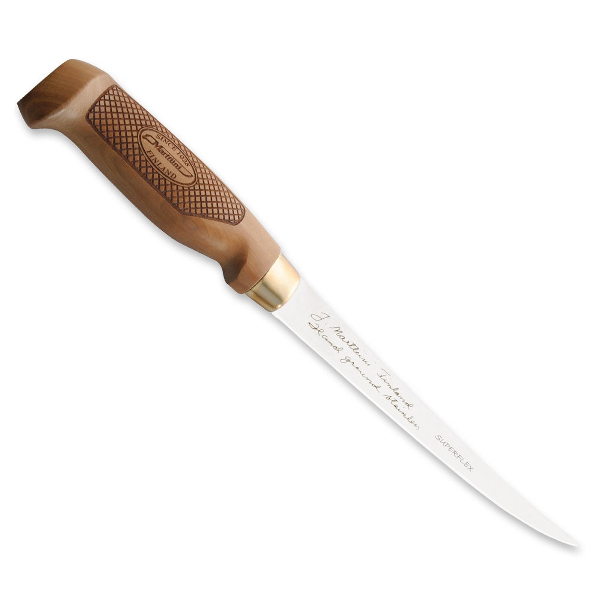 Marttiini 620016 Finnish Birch Wood Fixed Fillet Fishing Knife 6