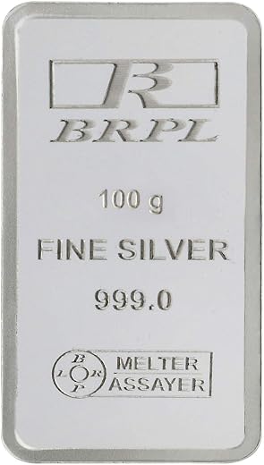 Bangalore Refinery 999 Purity Silver Bar cum Coin 100 Gram