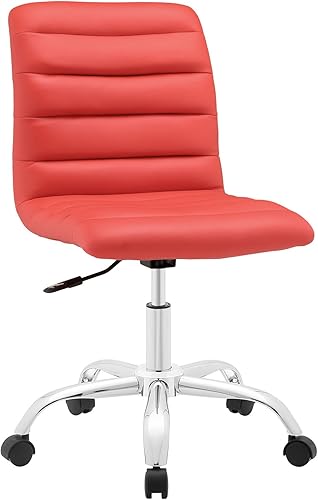 Modway Silla de oficina del escritorio del ordenador del eslabón giratorio de la parte posterior sin brazos acanalada de la ondulación