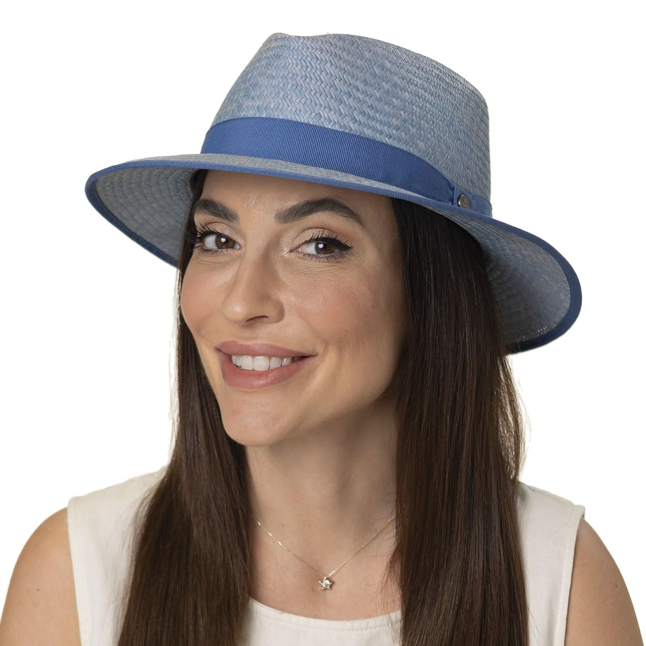 SOMBREROSHOP Leovito Sombrero Traveller Panama Paja Corona Diamond Unisex Primavera Verano