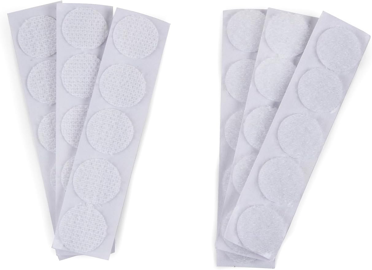 Darice Hook and Loop Circles, 5/8Inch, White