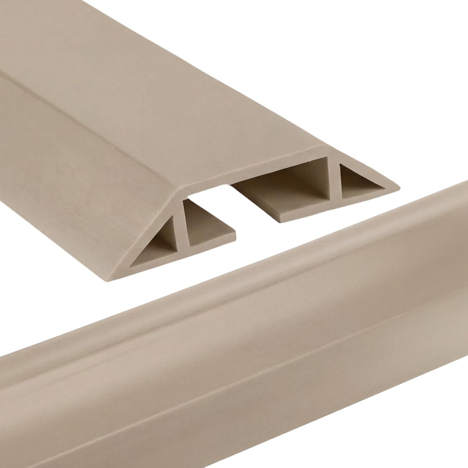 Pangda 20 FT Floor Cable Cover Heavy Duty Cord Cover Protector Power Cable Protector Soft Extension, Organize and Protect Wire on Floor for Home Office or Outdoor Settings (Black)