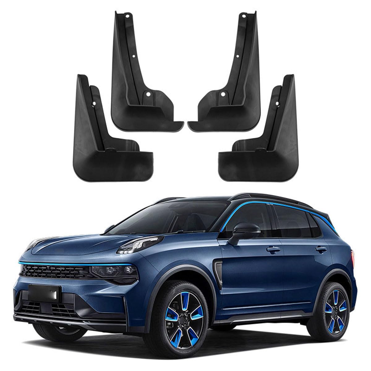 YPSBBHD Car Mud Flaps Fender Splash Guards, Compatible with LYNK&CO 01 2021-2023, Splashproof Exterior Accessories for Car Wheel Protector