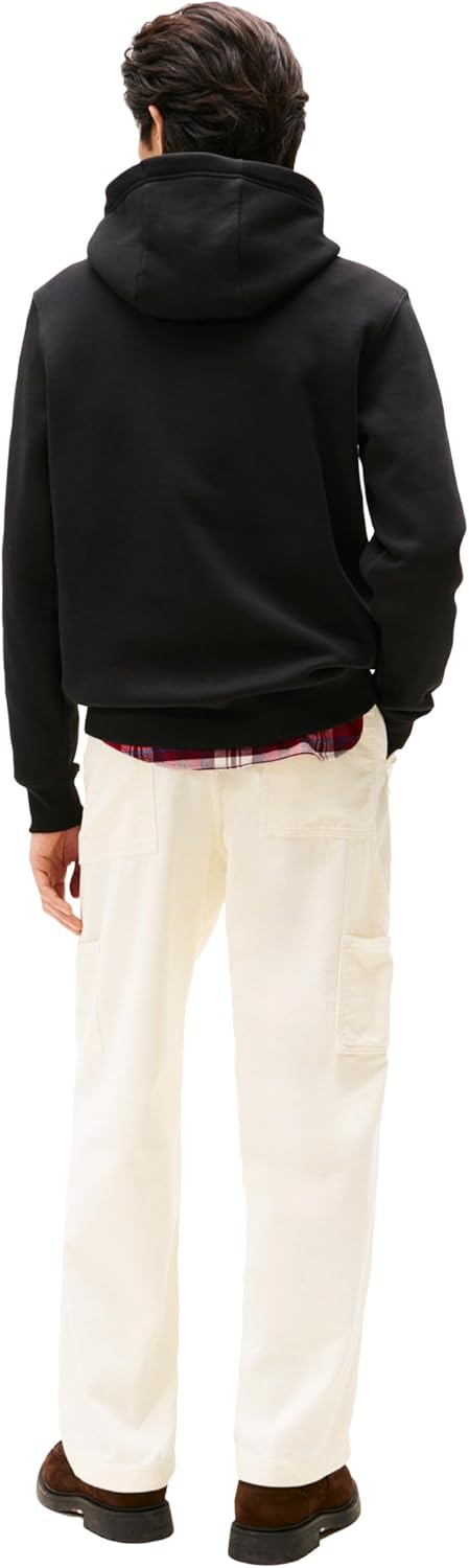 Tommy Hilfiger mens Medium Weight Hoodie With Signature Printed Graphic Logo - Image 4