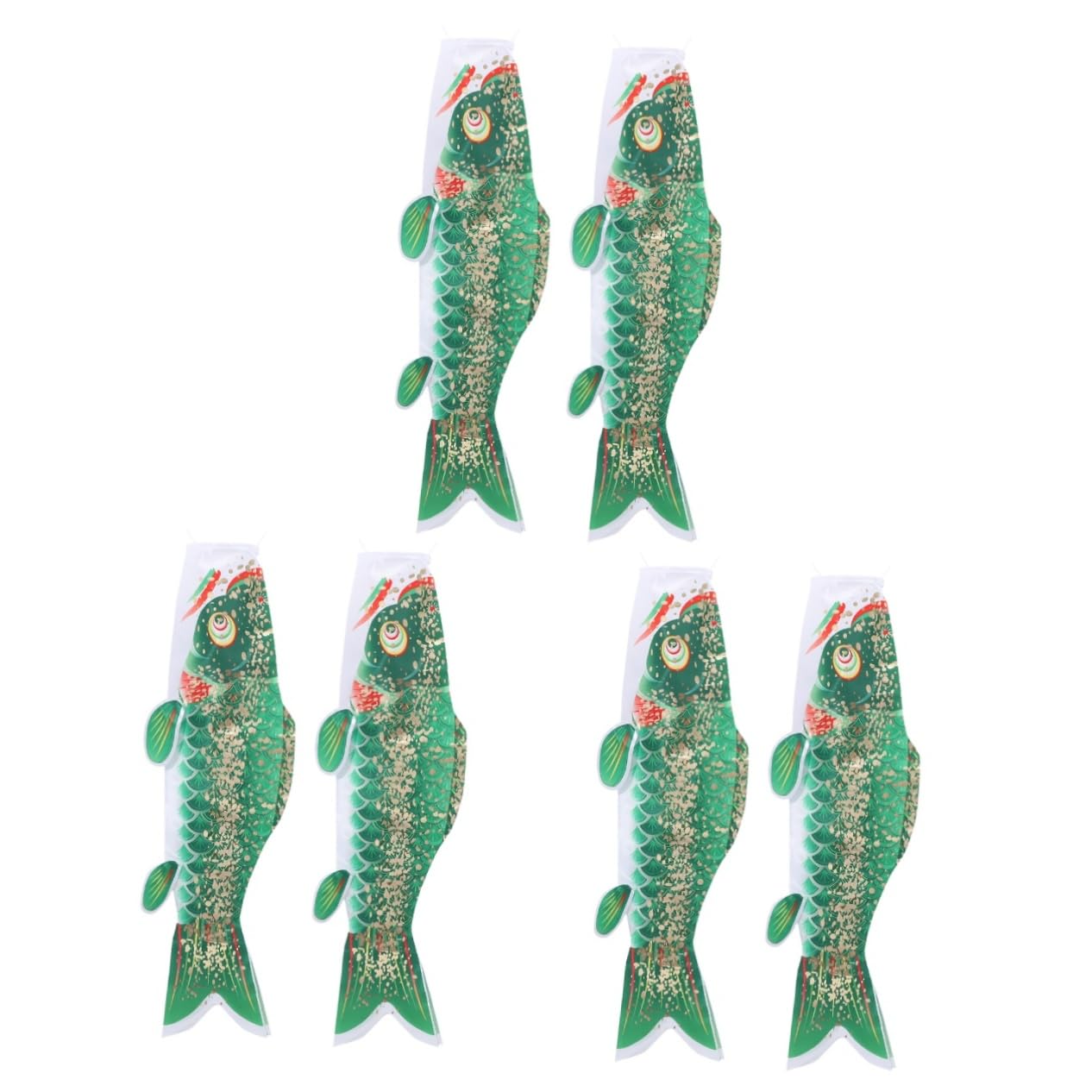 Lot de 3 drapeaux à manche à air de poisson pour décoration extérieure de jardin