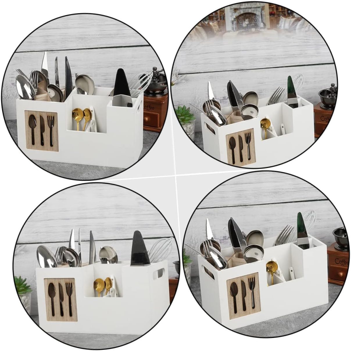 1Pc Utensil Holder Organizer for Kitchen Storage Multi Design for Spoons Forks Chopsticks Housewarming