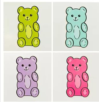 Gummy Bear Tattoos | 24 Pc | Temporary