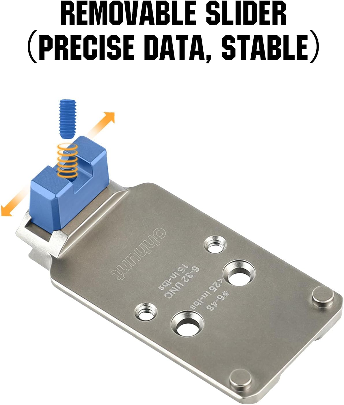 ohhunt Adapter Plate Compatible with AOS Agency Optic, Mounting Plate for 1911 DS/A14B for RMR Footprint Optics