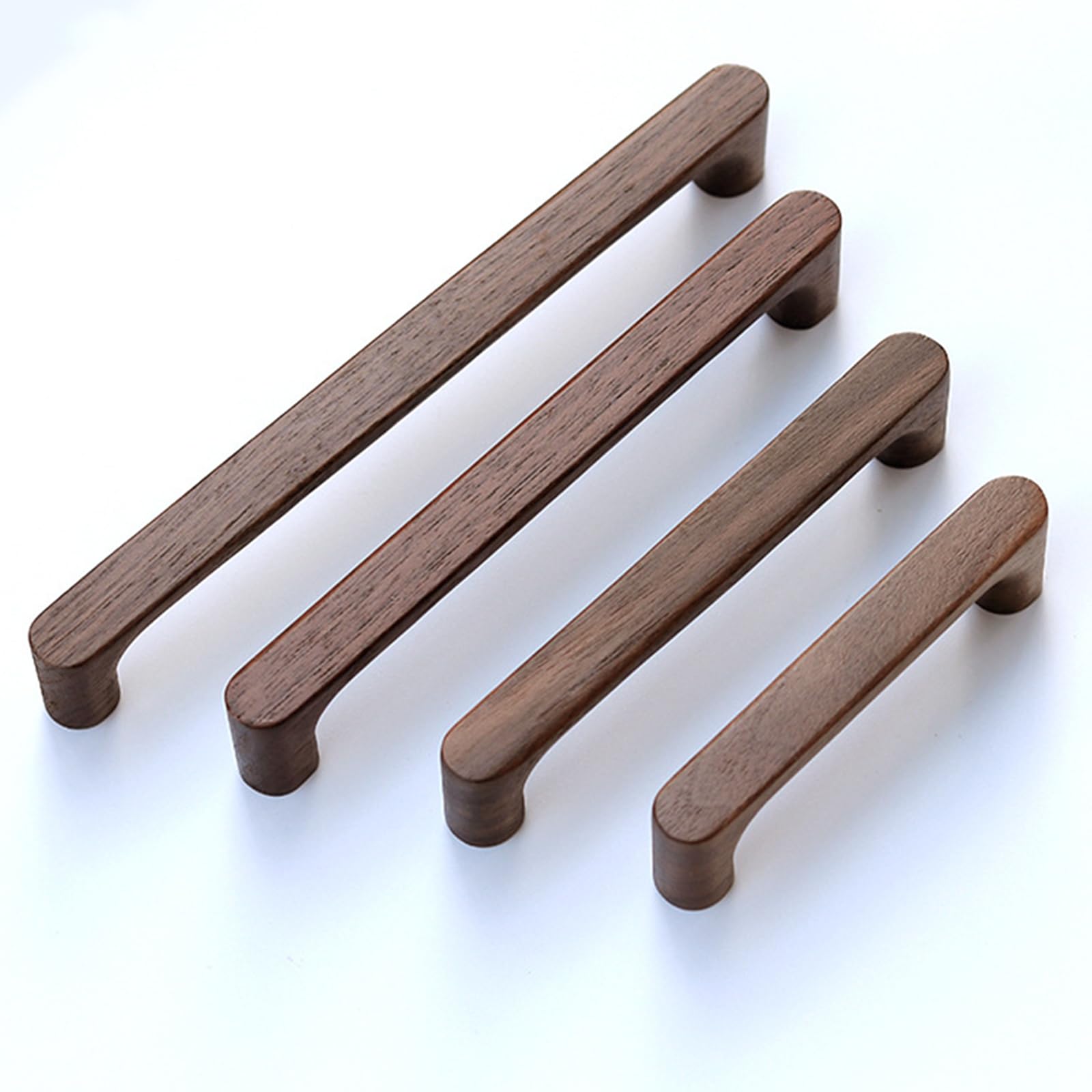 Meuble en Bois Massif Noyer Foncé Couleur Bois Original Simple et Moderne pour Armoire Porte Tiroir Commode (6, 128MM)
