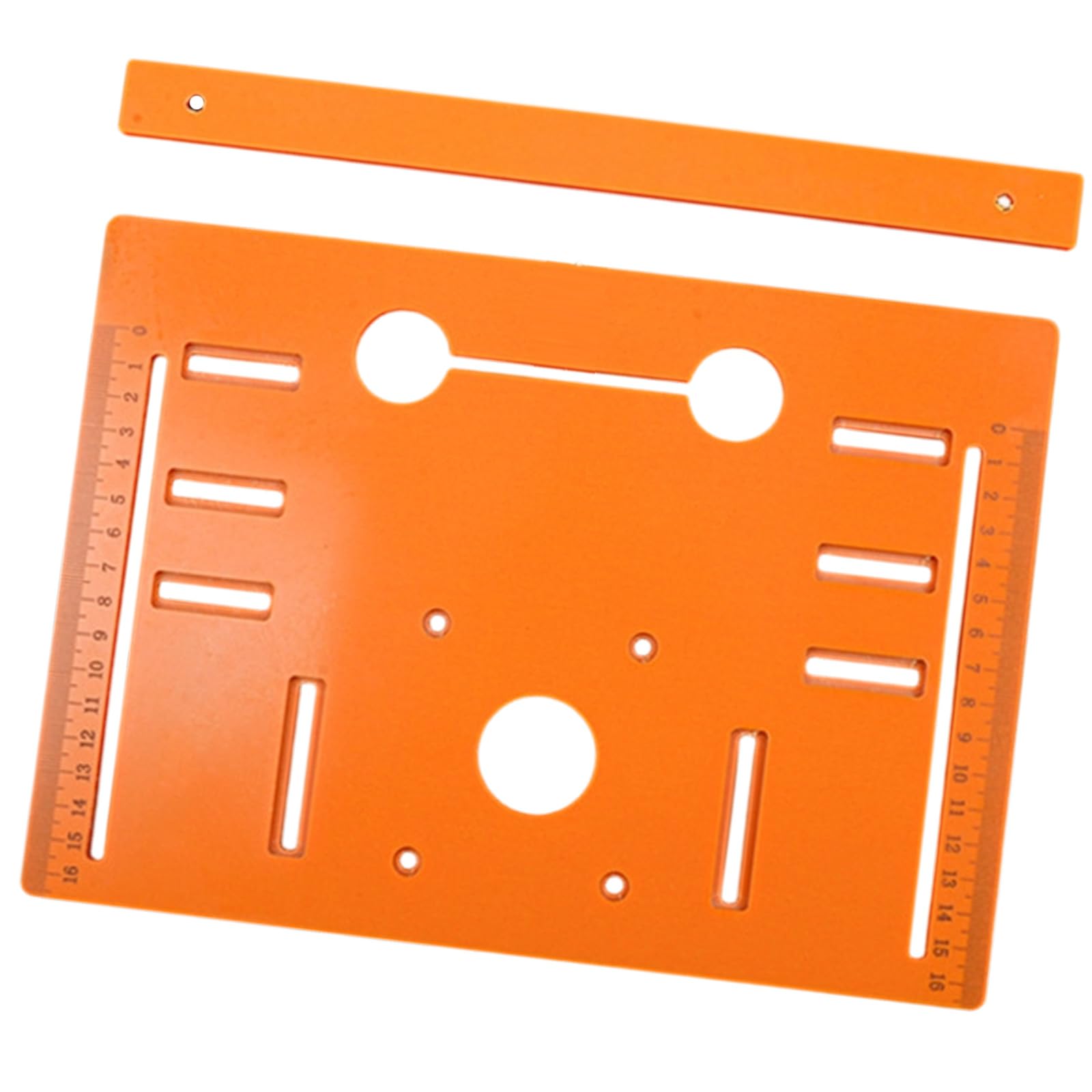 Woodworking Guide Base Plate Set with Ruler Scales and Guide Piece for Slot Cutting Alignment and Measured Board Setup Slot Cutting Plate Woodworking Board Measuring Ruler Alignment Tool Repeatable