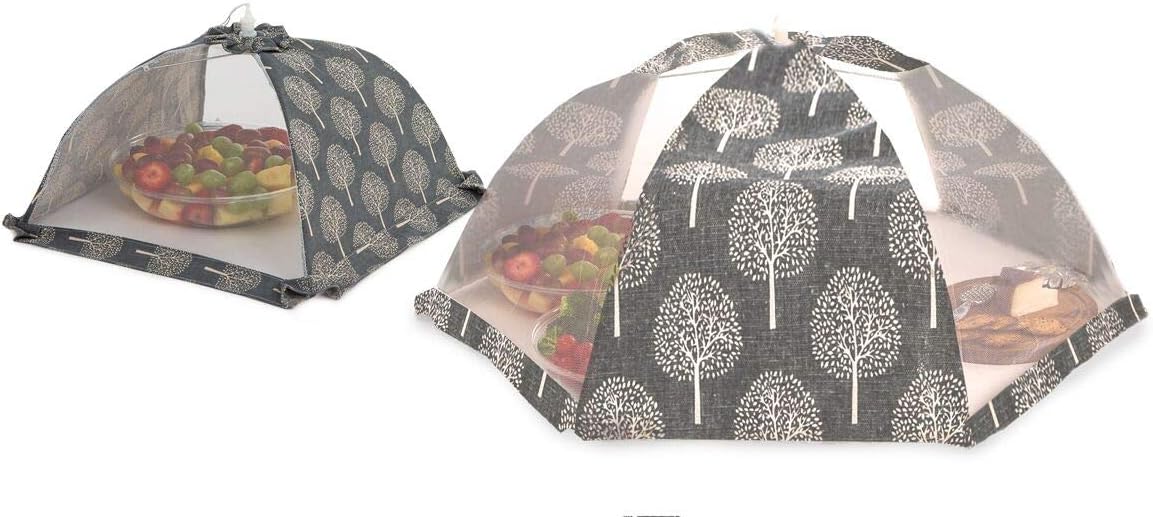 Indoor and Outdoor Premium Kitchen Umbrella Foldable Food Cover Nylon Mesh Net Mesh Tent by Picnic Plus, Set of 2 (24" and 17")