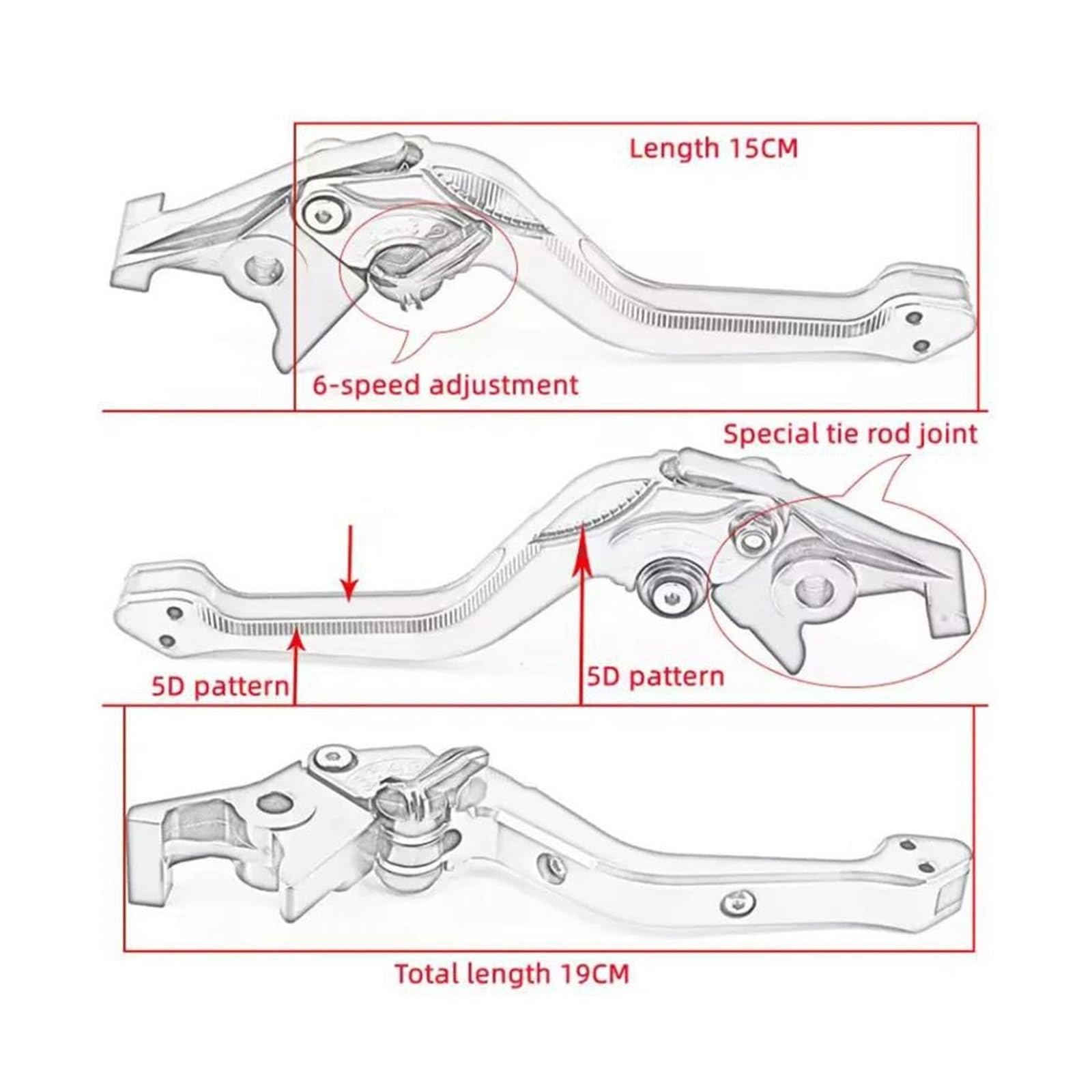 Leve Manubrio Per KOVE Per 800 X Per 800x Pro 2023-2025 Leva Frizione Leva Freno Set Maniglia Regolabile Leve Accessori Moto Ricambi ﻿ Leve Freno Frizione(5)