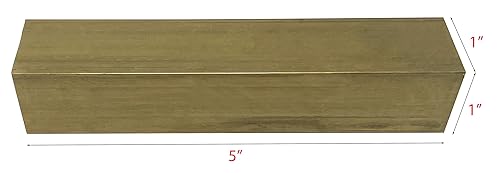 Miniatura 2 de Metal Magery Cuchillo de barra cuadrada de latón para hacer barra de latón de 1 "x 1" x 5"