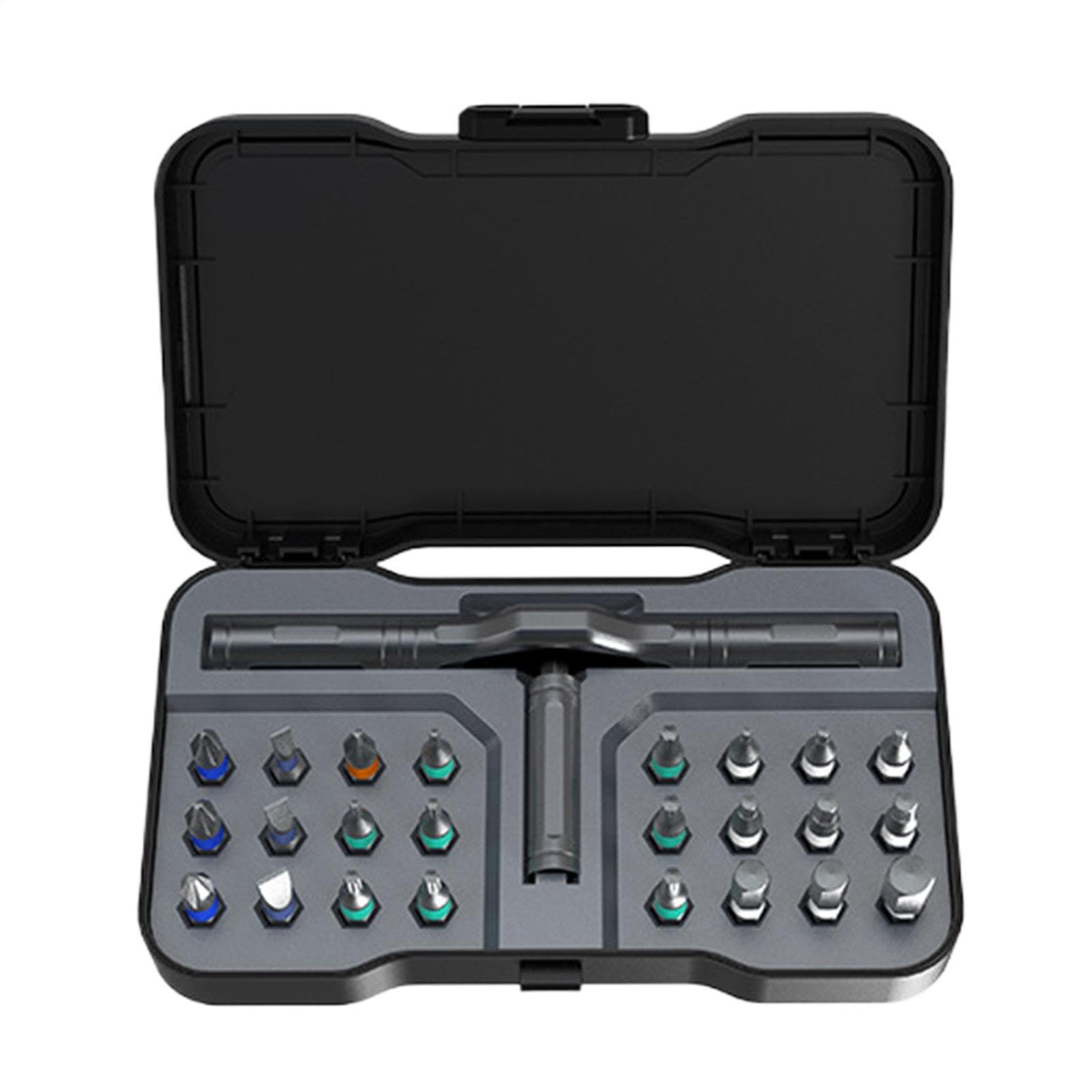Kit de atornilladores para hogar y electrodomésticos con extensor magnético 24 en 1