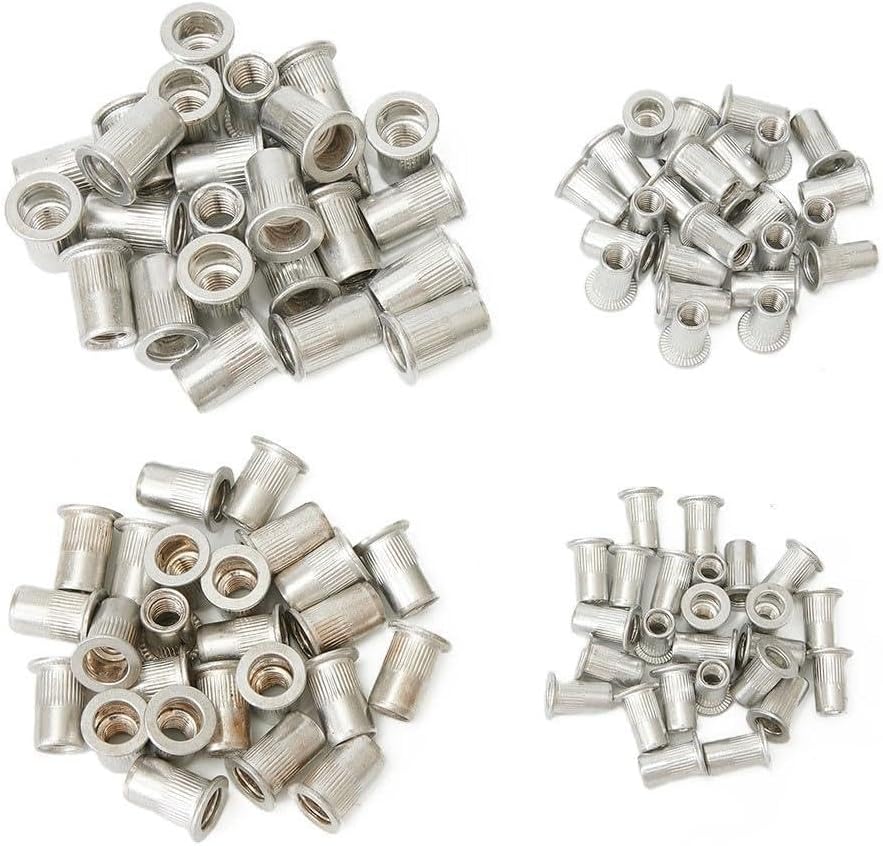 100pcs Steel Aluminum Thread Rivet Nut Insert Nutsert / M5 / M6 / M8 Set
