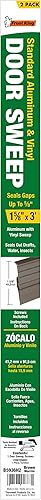 Miniatura 3 de Frost King Barrido de puerta de aluminio y vinilo de alta calidad B59/36H de 1-5/8 pulgadas por 36 pulgadas, color marrón, paquete de 2