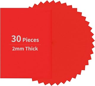 30 Pack EVA Foam Sheets, 11.8 x 7.87 Inch, 2mm Thick Foam Paper for Arts and Crafts, Perfect for Art Projects and Cosplay (Red)