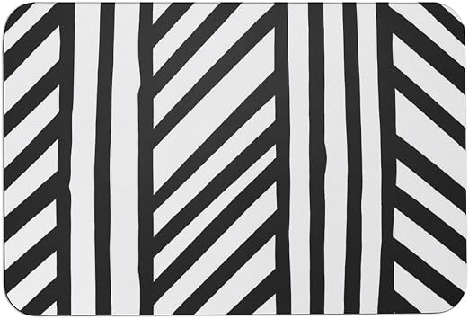 Front Door Mat Indoor Outdoor Entrance, Absorbent Dirt Resist DoorMat 23.6" X 15.7" Non-Slip Mats Black And White Stripes DoorMat Welcome Floor Mats Easy Clean Patio Mat for Bedroom Kitchen Home Decor