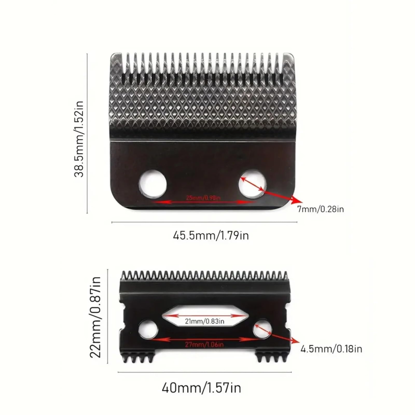 Kompatibel For Wahl 5-Star Clippers 808, Ersatzklinge, Professionelle Haarschneidemaschine, Keramik-Trimmerklinge For Aufstecken, Einfache Installation(2pcs)