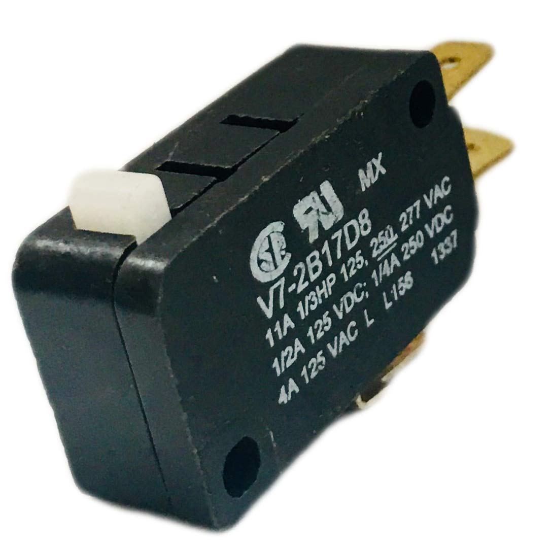 V7-2B17D8 Switch Snap Action N.O./N.C. SPDT Pin Plunger Quick Connect 11A 277VAC 250VDC 248.57VA 0.74N Screw Mount