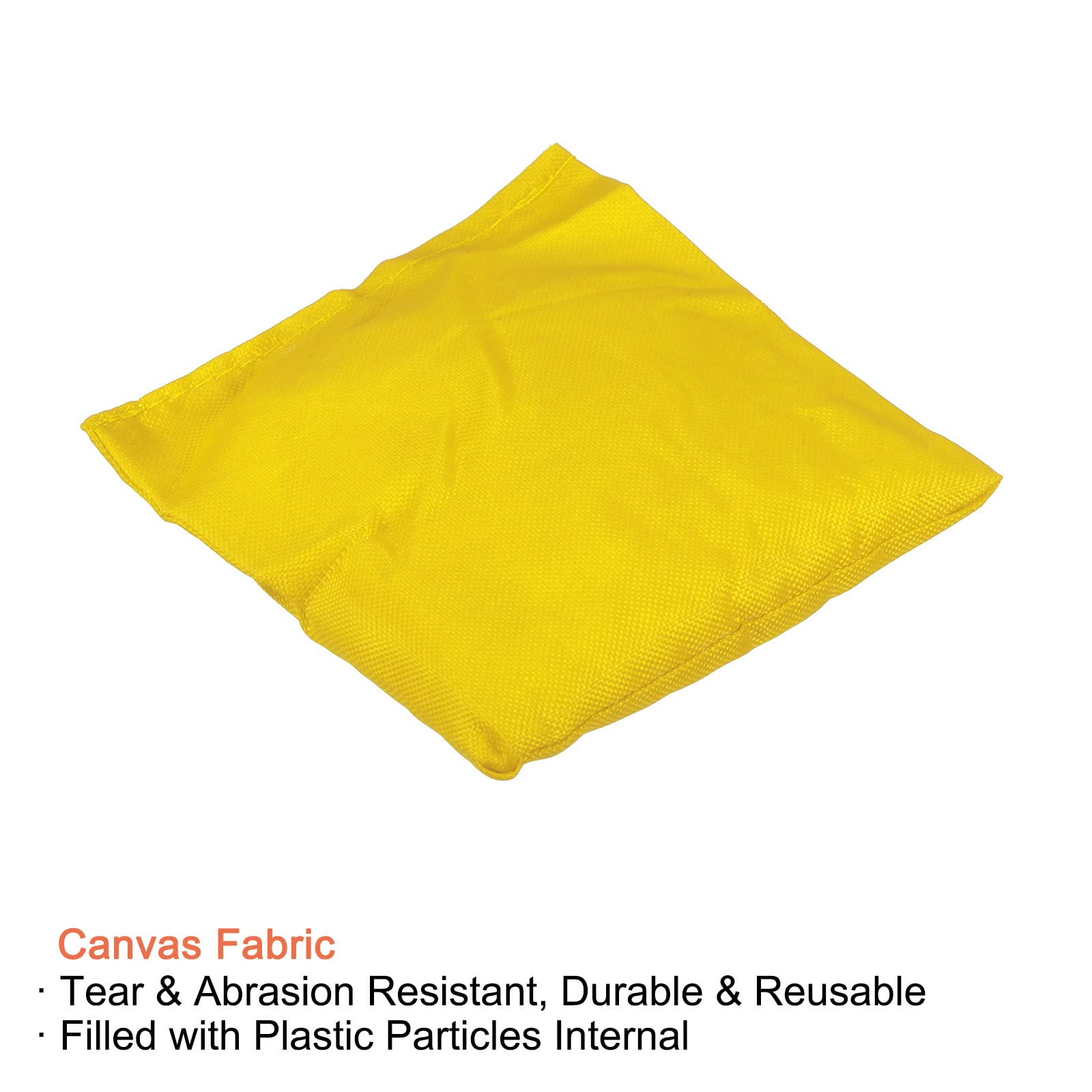 PATIKIL Cornhole Bean Bags, 2 Pack Canvas Sandbag for Carnival Outdoor Yard Party Hand Tossing, Yellow - Image 4