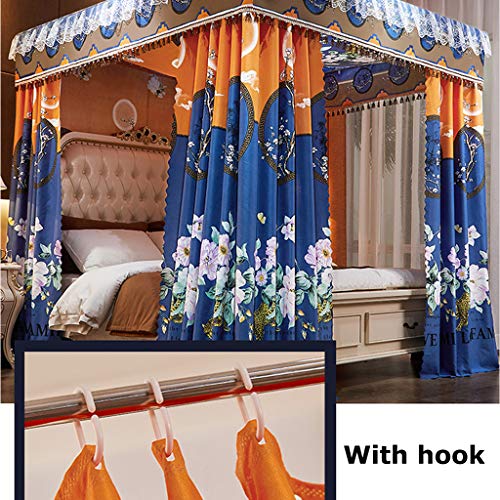 Scmty Stylish Princess 4 Corner Post Bed Canopy Curtain Canopy For Girls Boys Bed Adult Bedroom Kids Rooms For Twin/Full/Queen/King Size Bed Decoration (Solid-Grey, California King) #TOP1