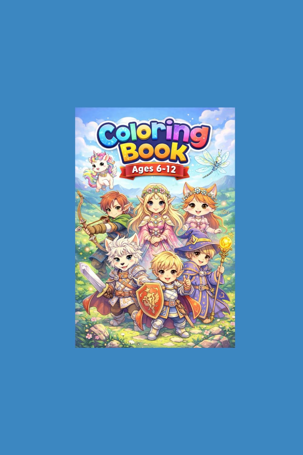 Fantasy Anime Coloring Book for Kids: Epic Adventures & Magical Heroes – Ages 6–12