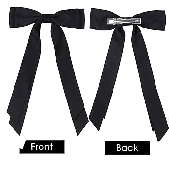 Amazon.com : Satin Bow Hair Clips for Women, Silkly Satin