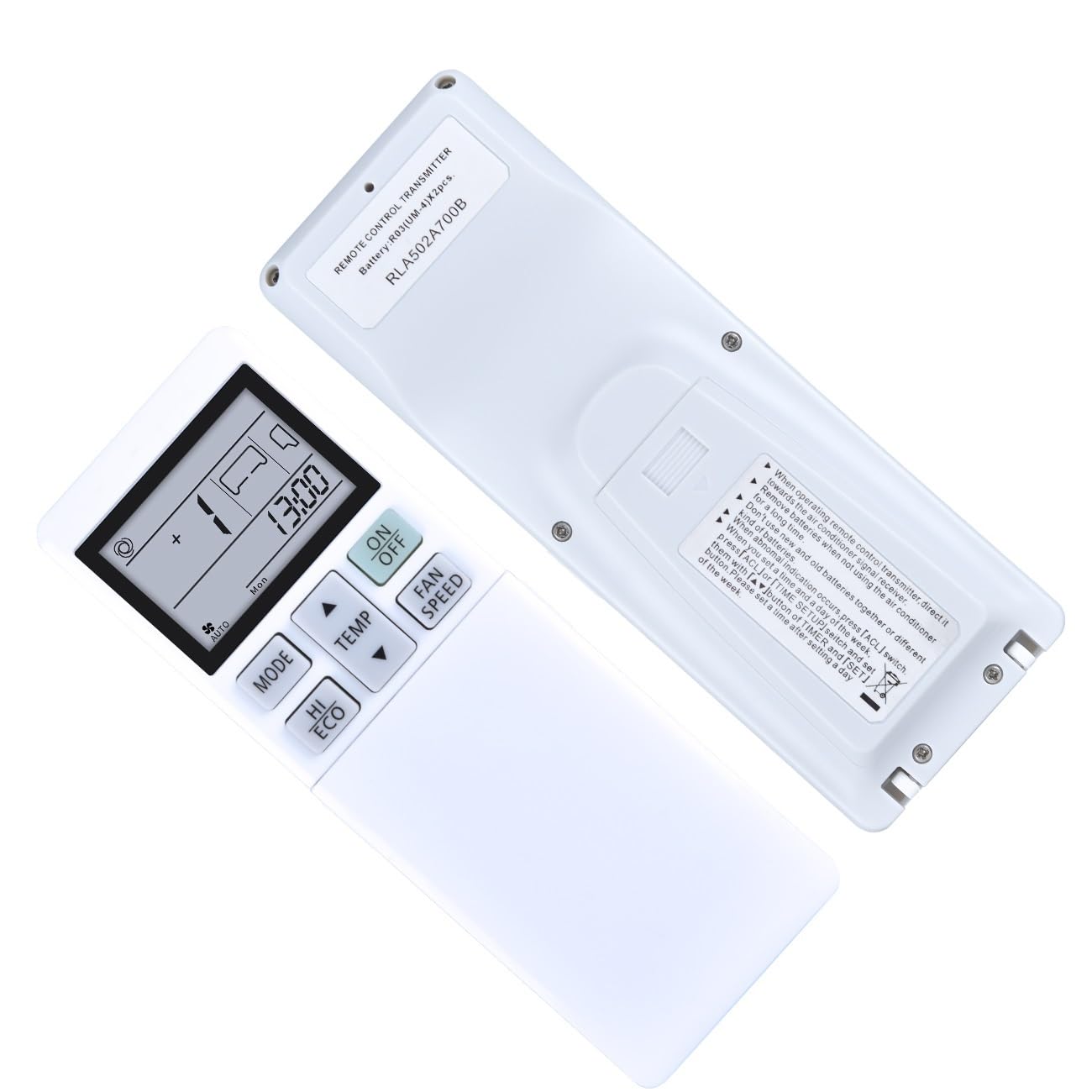Télécommande De Remplacement Pour Climatiseur Mitsubishi - Modèle RLA502A700B Et Autres Compatibles - 8