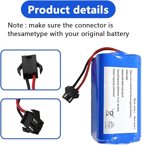 Miniatura 4 de Batería de repuesto de 14.4V 2500mAh compatible con Deebot N79S N79 DN622, Eufy RoboVac 11 11S 11SPlus 11SMAX 15C 15C MAX, Hybrid G10 G20 G30 G40