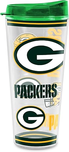 Miniatura 123 de Rico Industries NFL - Vaso de fútbol americano de doble pared, 16 onzas, tapa W