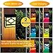 Greluna Solar Wall Lights Outdoor, 2 Modes Solar Led Waterproof Lighting for Deck, Fence, Patio, Front Door, Stair, Landscape, Yard and Driveway Path,Warm White/Color Changing,Pack of 8