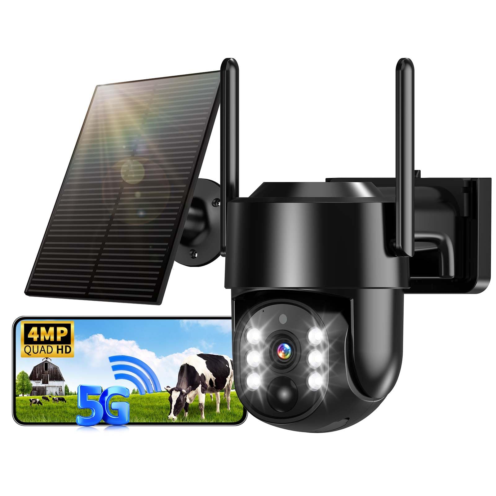 Amazon.com: Solar Security Cameras Wireless Outdoor, 5G/2.4G Solar
