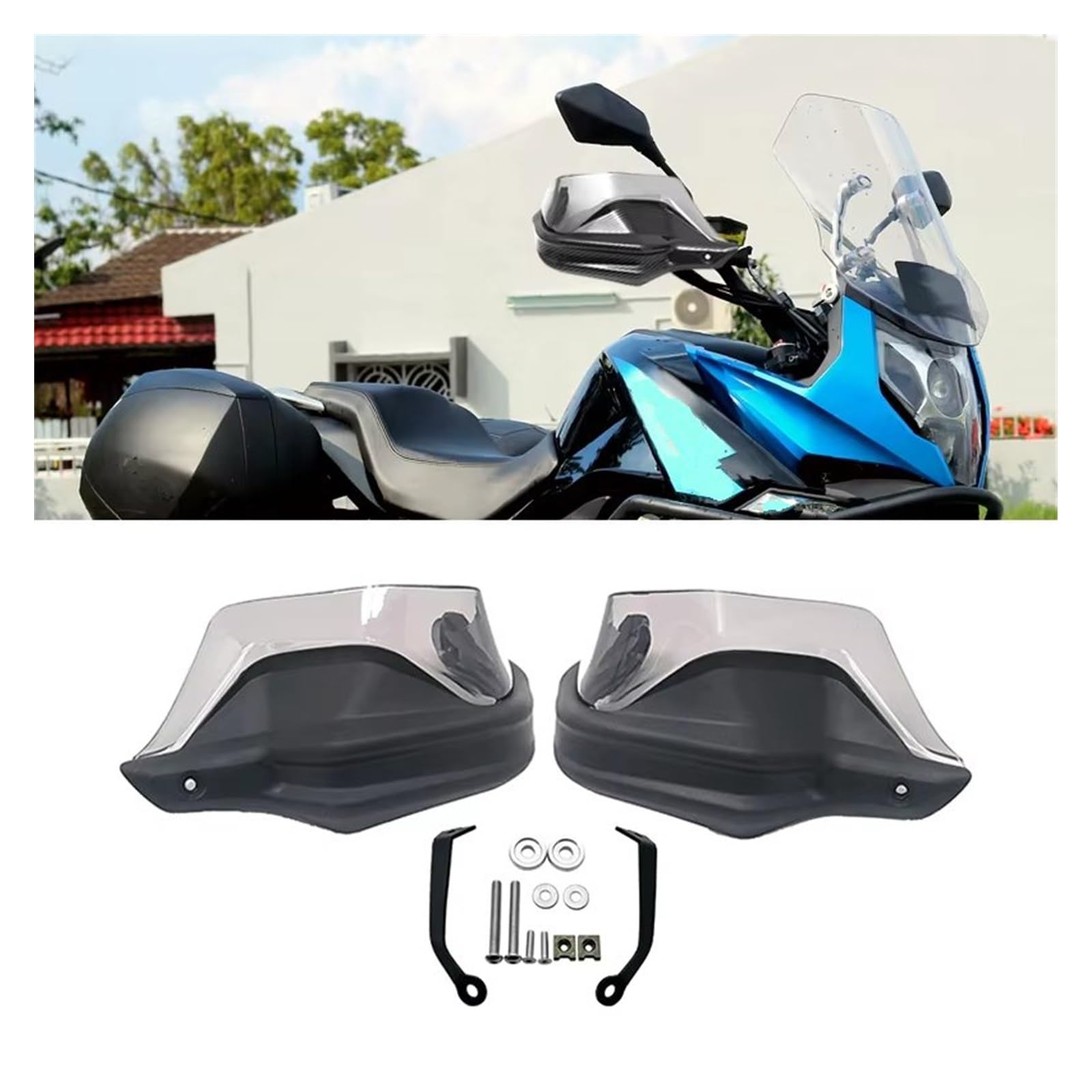 Paramani Manubrio Moto Per CFMOTO 650MT 400MT Paramani Paramani Protezioni scudo Parabrezza Protezione dal a mano Manubrio Handguard(Handguard Black)