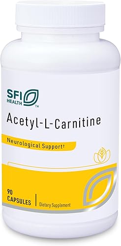 Klaire Labs Acetil-L-Carnitina 500 mg - Suplemento hipoalergénico de acetil L-carnitina - Promueve la salud cognitiva y la producción de energía -