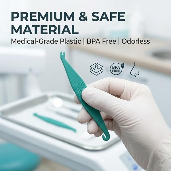 50 Pezzi Gancio Elastico Ortodontico Monouso in Plastica per Apparecchi Ortodontici Posizionamento Rimozione Elastici Strumenti Gancio per Corda Elastica Dentale - 3