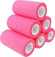 Vista 15 de Vendaje cohesivo autoadherente de látex de 4 x 5 yardas, vendajes de primeros auxilios, cinta deportiva elástica para esguince e hinchazón