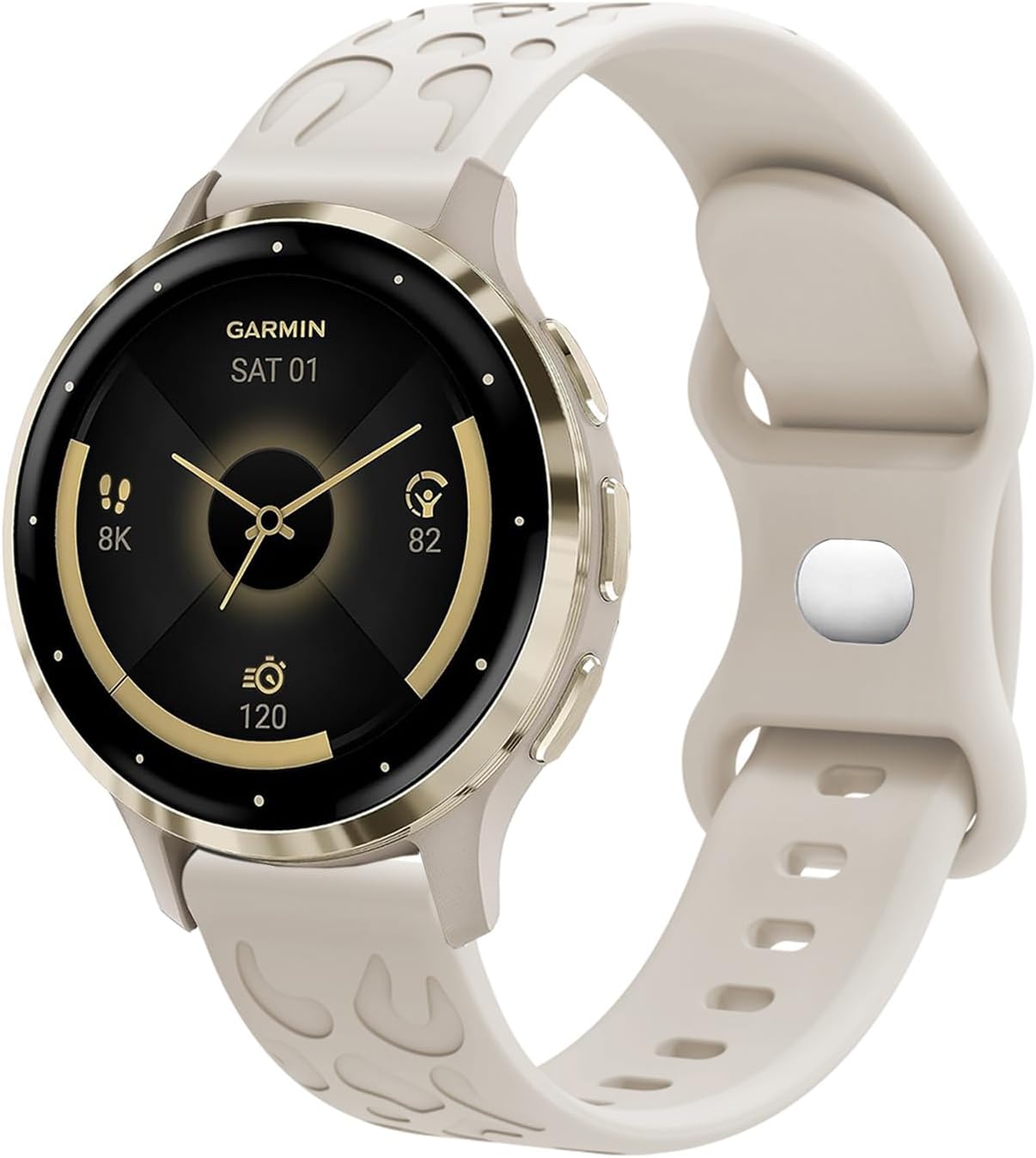 Silicone Strap compatible with Garmin Venu 4 41mm/Venu 2S/3S/Vivomove 3S/Vivoactive 4S, 18mm sport strap for Fossil Gen 6/5E/3/4/Steel HR 36mm/ScanWatch 2 38mm